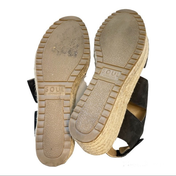 Naturalizer SOUL black wedge sandal 8.5 women’s - Picture 4 of 9